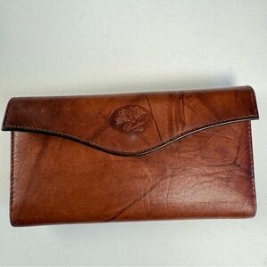 Buxton Brown Leather‎ Long Bifold Wallet
